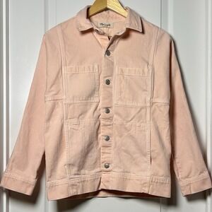 Madewell Blush Pink 100% Cotton Chore Coat Jacket Soft Girl Coquette Style